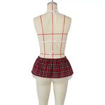 Cosplay Schoolgirl Lingerie Nightdress Student Uniform Bra Sets Sexy Costumes Red Plaid Sexy Outfit Lingerie For Women