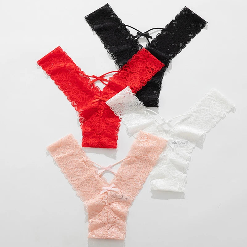High Quality Lace G string Sexy Panties Women Underwear Briefs Hollow Out Thong Transparent Underpants Lingerie Girls Intimates