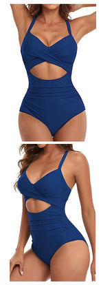 Leopard One Piece Swimsuit 2024 New Halter Push Up Swimwear Women Swimsuit Bathing Suit Beachwear Monokini Female Swimming Suits