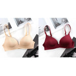 2Pcs/Set Padded Bras For Women Push Up Bra Underwear Non-wire Brassiere Sexy Lingerie Solid Color 3/4 Cup Comfort Intimates