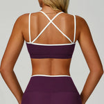 Sexy Back Sports Bra Top Women's Push-Up Yoga Underwear Fitness Top Running Workout Yoga Top Soft Beauty Back Bras Gym Underwear