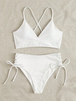 Sexy Bandage High Waist Brazilian Bikinis Sets Swimsuit Swimwear Swimming Suit for WomenNew Bikini Mujer Biquinis