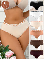 6Pcs/Set Daily Woman Seamless Panties Female Low Rise Plain Briefs Soft Breathable Stretch Ladies Underwear XS-XXL
