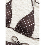 S - XL With Shorts Polka Dot Halter Bikini Female Swimsuit Women Swimwear Three-pieces Bikini Set Bather Bathing Suit Swim V8292
