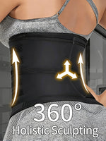 Women's Waist Trainer, Waist Tightening Bodywear Zipper Shapewear Belt, Slimming Fitness Black Shapewear