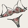 Lingerie Woman Sexy Fancy Underwear Butterfly Embroidery Bra Sets Attractive Chest Intimate Goods Romantic Erotic Outfits 2 pcs