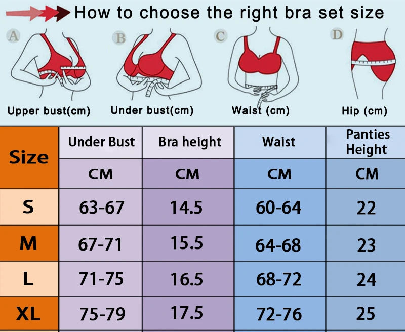 Sexy Alluring Romantic Lace Thin Straps Bra And Briefs Set With Adjustable Back Comfort Underwear For Women Daily Wear