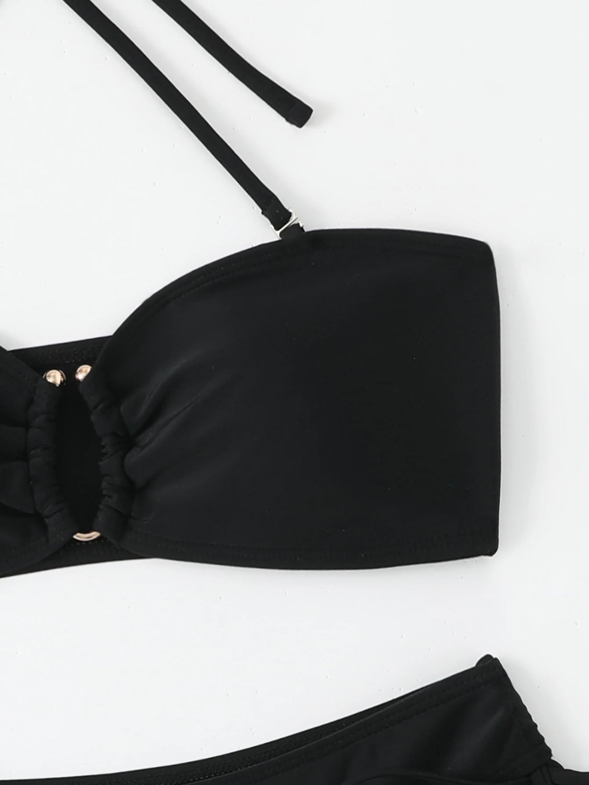 Halter Bandeau Bikinis 2026 Women Sexy Swimsuit Solid Padded High Waist Swimwear Female Bathers Bathing Swimming Swim Suit