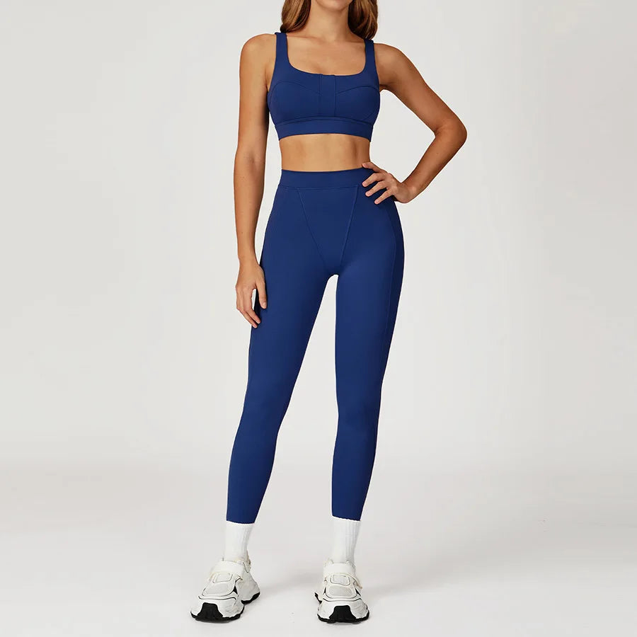 New Yoga Set 2Pcs Women No Logo Tank Tops High Waist Seamless Shorts Workout Outfit Fitness Gym Clothes Workout High quality