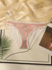 Women's Triangle Pants Embroidered Color Blocking Flower Design Sexy Low Waisted Seamless Underwear C2429