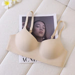 MOYISU Traceless Bra Women's Small Breasts Hold Together Without Underwire Comfort Skin Friendly Soft Support Bra Women's Bras