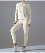 New Yoga Set 2PCS Sports Outfits Women Clothes Fitness Tracksuit Gym Legging Workout Long Sleeved Female Yoga Suit Sportswear