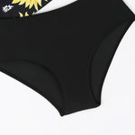 Women Sunflower Print Tankini Sets High Waist Bikini Two Pieces Swimsuit Swimwear Female Bathing Suit Beachwear Pool Swimming