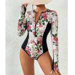 2026 Surfing Sport Swimsuit Long Sleeves Women One Piece SwimsuitSwimwear Solid Monokini Bathing Suit Tropical Bodysuit Female