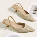 Plus Size 35-43 Women French Sandals Slippers New Fashion Breathable Non-slip Ladies Knit Soft Sole Single Shoes Green New 2026