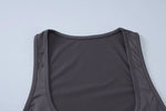 Women's Fashion Solid Tank Tops 2026 Streetwear Sleeveless T-shirt Female Square Collar Skinny Corset Y2K Girls Gray Crop Top