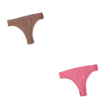 2Pcs/Set Seamless Panties Women Low Rise Panty Soft Solid Color Briefs Sexy Sports Underwear Female Underpants Lingerie M-XL