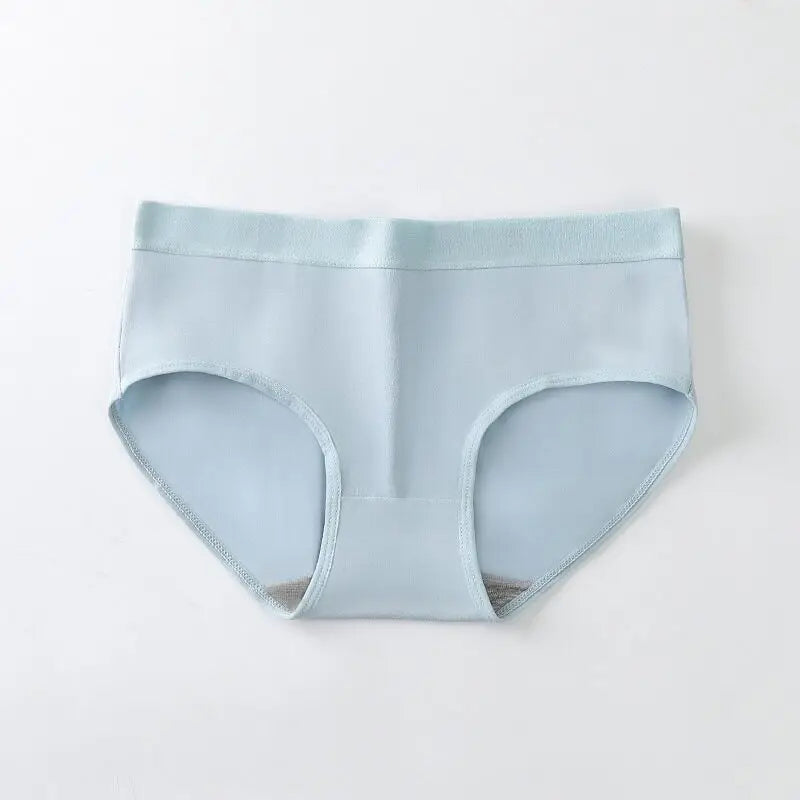 1 Pack Women Simple Panties Low Waist Soft Breathable Briefs Ladies Full Coverage Underwear Daily Solor Color Intimates M-2XL