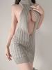 Porn Sexy Lingerie Transparent Sweater Dress Women's Japanese Uniform Open Chest Backless Free Teasing Passion Dress