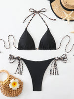 Triangle Halter Thong Bikinis 2026 Women Sexy Swimsuit Dot String Swimwear Female Bathers Bathing Swimming Swim Suit Beachwear