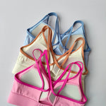 Women's Summer Shock-absorbing Running Yoga Tank Top with a Beautiful Contrasting Sports Bra and a Professional Pilates Bra