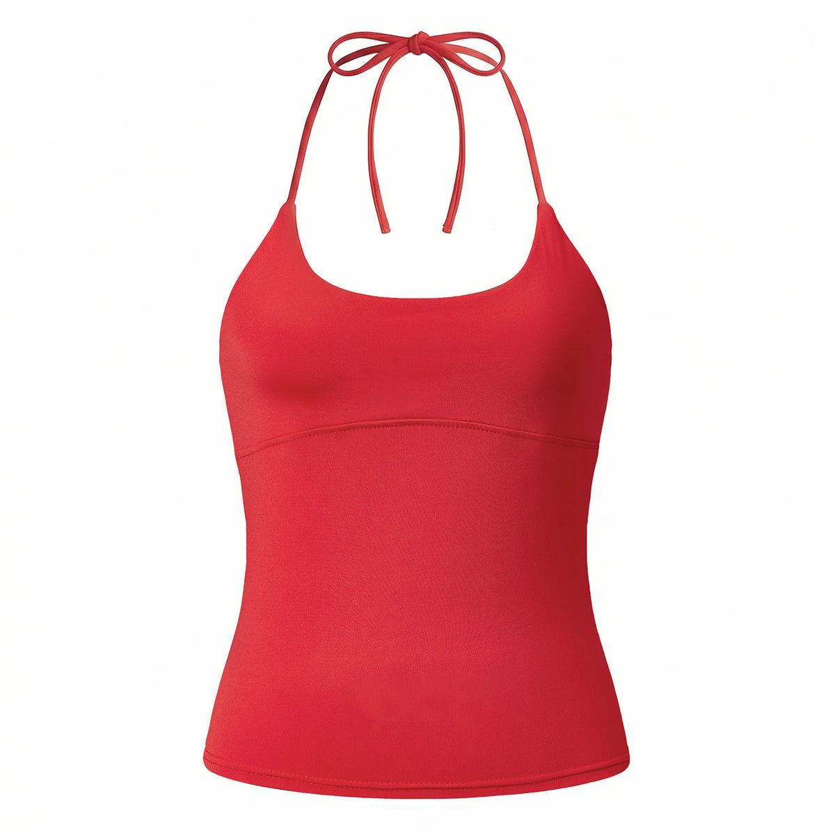 2026 Summer Women Solid Color Basic Vest Tie-up Halter U Neck Sleeveless Slim Fit Tank Tops Trendy Open Back Cami Streetwear