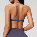 NCLAGEN Sport Bra High SuportAdjustable Straps Yoga Halter Top Women Thin Strap Fitness Gym Clothes Workout Pilates Underwear