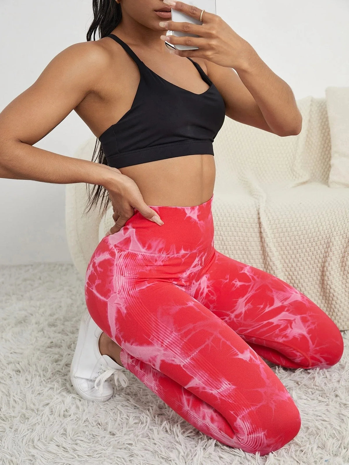 47 Color Marbling Tie-Dye Seamless Yoga Pants Sports Leggings Women Running Fitness High Waist Gym Leggings Women Workout Tights