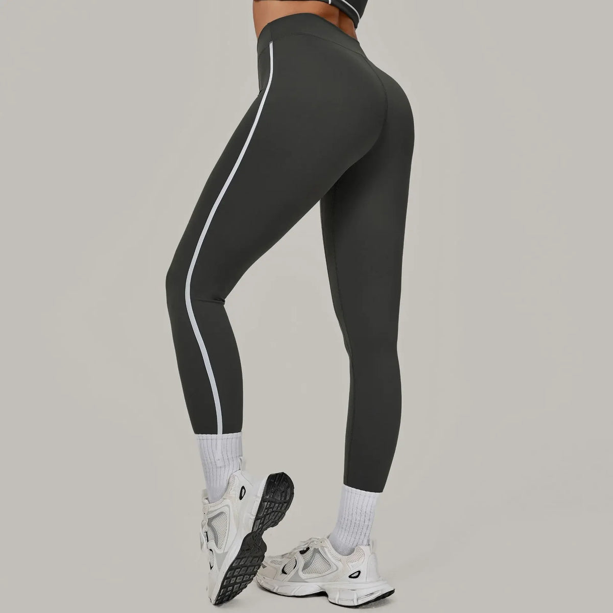 Women High Waist Yoga Pants Leggings - Seamless Color Block Fast-Dry Breathable Gym Running Fitness Tights Butt Lifting Effect