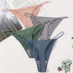 1PC Women Thongs Seamless G-String Panties High Leg Cut Sexy Lingerie Low Waist Underwear Female T-Back M-L