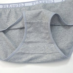 6Pcs/Set Women High Waist Cotton Briefs Letter Print Wide Waistband Panties Solid Color Full Coverage Hip Lifting Lingerie M-2XL
