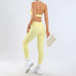 Women's Yoga Sets Fitness Sports Gym Slim Fit Hip-lifting Beautiful Back Suits Workout Casual Running Training Sets