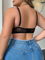 Women's Oversized Underwear With Pull-up And Anti Sagging Black Leopard Print Lace Design Suitable For Plump Women XL-4XL A2551