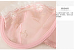 MOYISU Happy Sexy Big Breasts Show Small Underwear Women Small Breasts Summer Thin Bra French Pure Desire Lace Underwire Bra Set