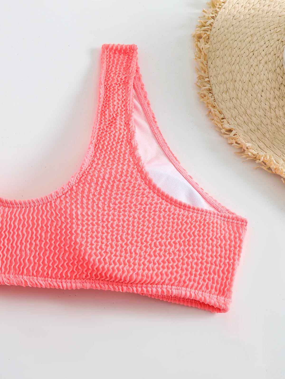 High Waist Bikini 2026 Women Sporty Swimsuit Solid Sexy Striped Swimwear Female Bathers Bathing Swimming Swim Suit Beachwear