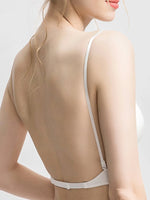 French triangle cup underwear female sense U-shaped invisible bra with large backless neck bra for small breasts