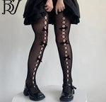 Lolita Bowknot Fishnet Stockings For Women Charming JK Fishnet Stockings White Pantyhose Sexy Hollow Out Pantyhose Elegant SC2U