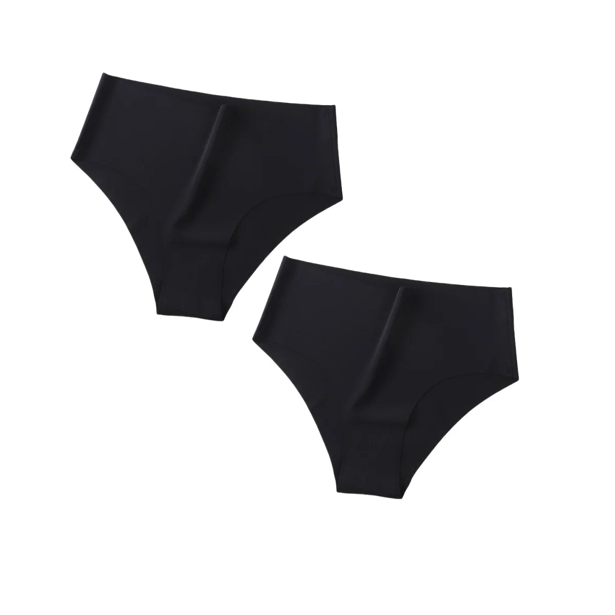 2Pcs/Set Ice Silk High Waist Briefs Panties Women Stretch Underwear Seamless Panties Female Underpants Sexy Lingerie XS-XL