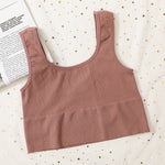 Seamless Bras For Women Streetwear Rib Sports Tank Top Sexy Lingerie No Pads Crop Top Female Fitness Underwear