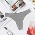 3Pcs/Set Women Panties Ultra-thin Thongs Female Underpants Seamless Underwear Sports Soft Solid Color Low Rise G-string