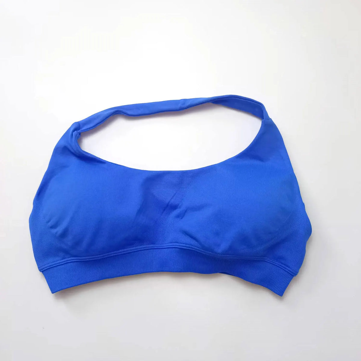 NCLAGEN Women Seamless Halter Sports Bra High Support Push-up Open Back activewear Gym Tank Top Fitness Yoga Workout Brassiere