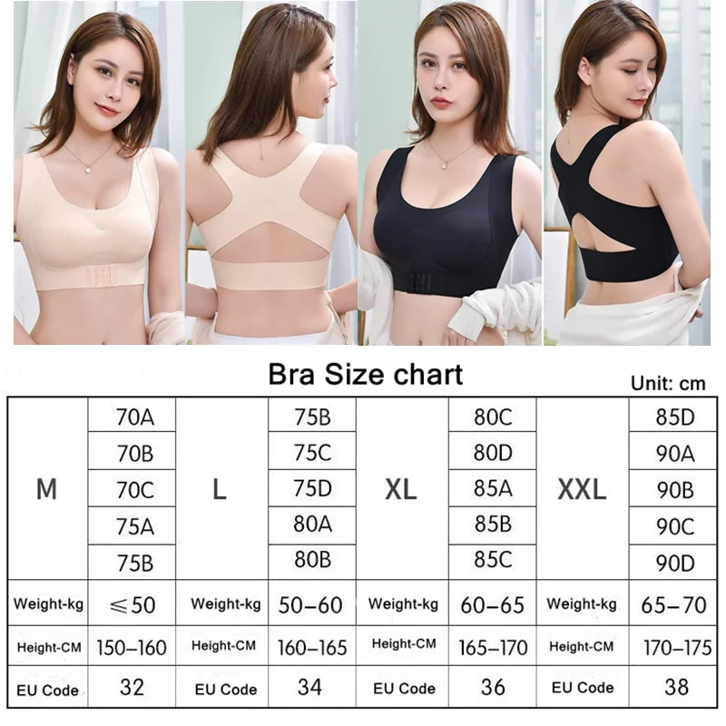 Posture Corrector Bra Seamless Push Up Shockproof Women's Underwear Sports Support Fitness Vest Corset Beautiful Back Bralette