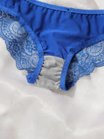 blue embroidery set 2-piece set of sexy Front button bra beautiful back butterfly fashion bra push up women's setA2120