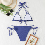 Sexy Orange Bikini 2025 Women Pearls Strap Push Up Drawstring Side Thong Swimsuit Luxury Lace Up Beach Bathing Suit Swimwear