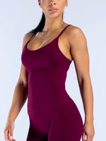 HISTELLO Impact Scoop Neck Top Women Gym Tank Top Sports Yoga Vest Fitness Seamless Open Back Bra Running Workout Sportswear