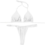 Sexy Bikini Set Two Piece Swimsuit Bikini Set Push Up Bra Solid Thong Women Swimwear Beachwear Bathing Suit Traje De BañO 2024