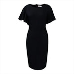 2025 Women Plus Size Bodycon Dress Fashion Elegant Commuter Sexy Short Sleeved Office Vestidos Solid Color High Waisted Dresses