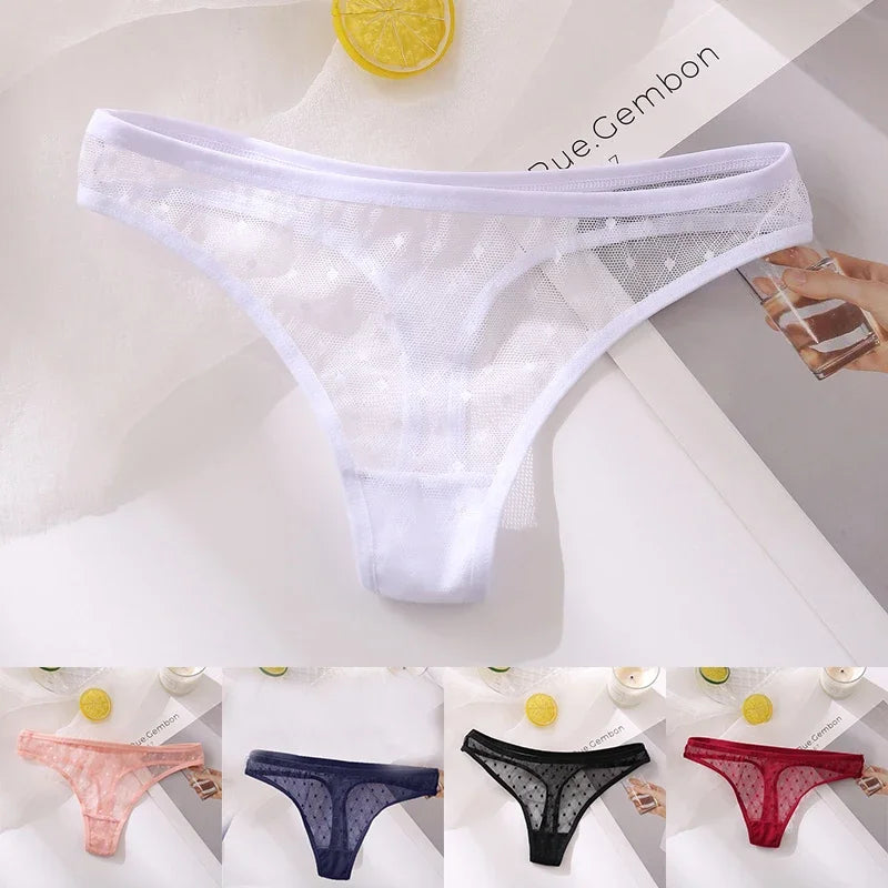 Fashion Hollow Out Underwear Sexy Thongs Invisible Low-Waist Panties for Women Seamless Breathable Lingerie Briefs Lace G-String