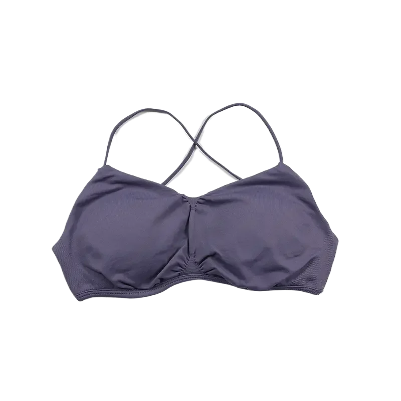 Gym Sports Bra Women Strappy Seamless Yoga Bra Padded Cross Back Gym Bras V Scoop Workout Crop Top Running Yoga Tops Fitness