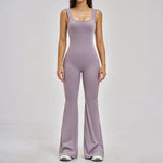 Slimming Yoga Jumpsuits Women Hollow Out Ruffles Backless Sportswear Fitness Back Hip-Lifting Leggings One-Piece Gym Bodysuits